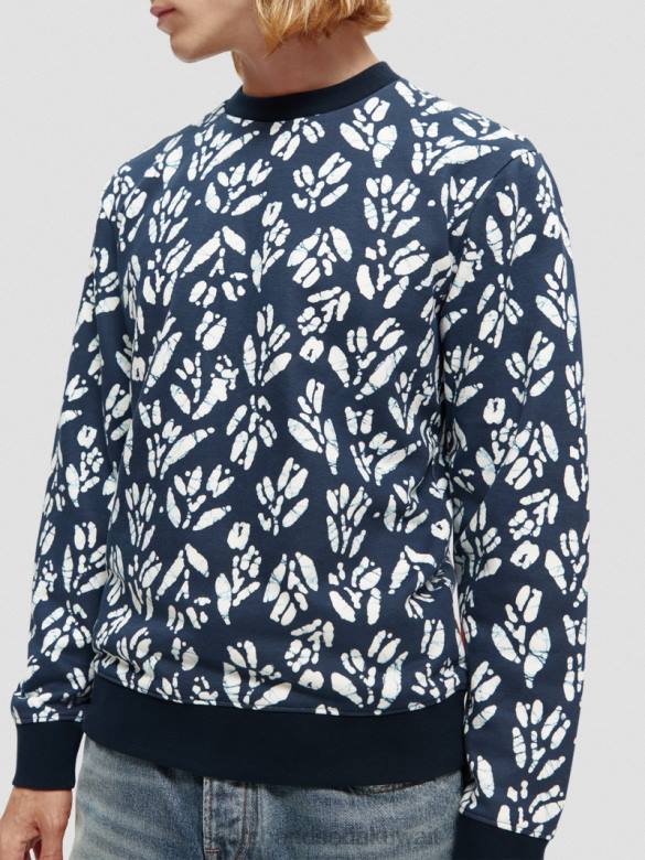 ملابس Scotch & Soda سترة مطبوعة من القطن العضوي التحرير والسرد و رجال N0V4525
