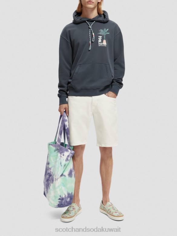 ملابس Scotch & Soda هوديي عمل فني مصبوغ بالملابس القوات البحرية رجال N0V4529