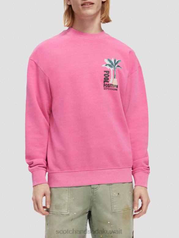 ملابس Scotch & Soda سترة عمل فني مصبوغة بالملابس الكرز رجال N0V4531