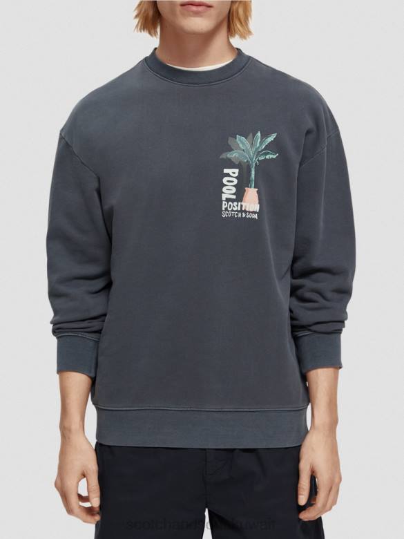 ملابس Scotch & Soda سترة عمل فني مصبوغة بالملابس القوات البحرية رجال N0V4533