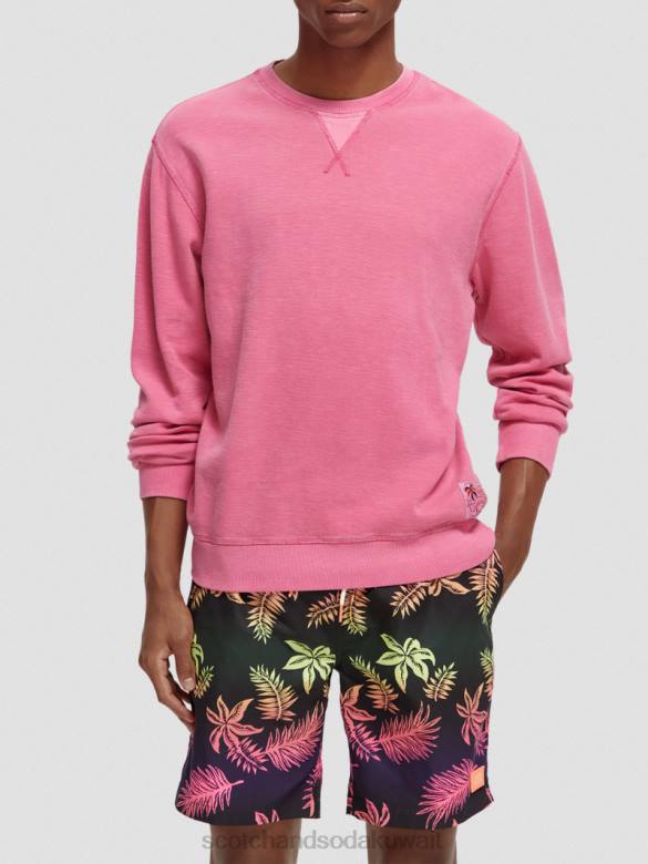 ملابس Scotch & Soda قميص من النوع الثقيل مصبوغ الملابس الكرز رجال N0V4536