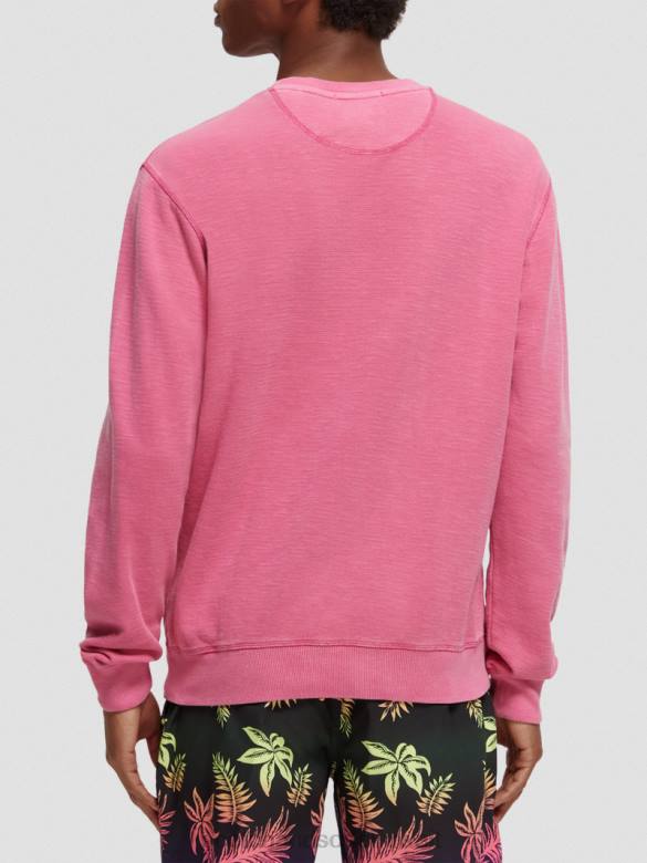 ملابس Scotch & Soda قميص من النوع الثقيل مصبوغ الملابس الكرز رجال N0V4536