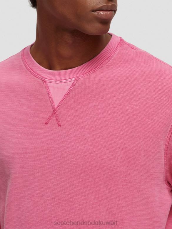 ملابس Scotch & Soda قميص من النوع الثقيل مصبوغ الملابس الكرز رجال N0V4536