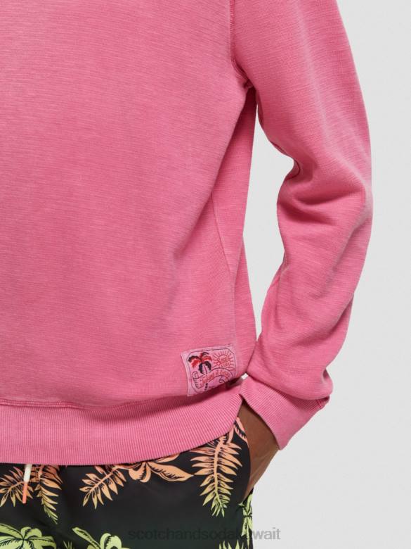 ملابس Scotch & Soda قميص من النوع الثقيل مصبوغ الملابس الكرز رجال N0V4536