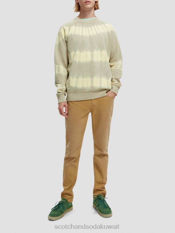 ملابس Scotch & Soda سترة مصبوغة بقصة مريحة الحجر الرملي رجال N0V4544
