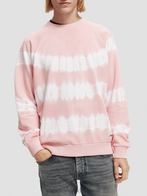 ملابس Scotch & Soda سترة مصبوغة بقصة مريحة وَردَة رجال N0V4545
