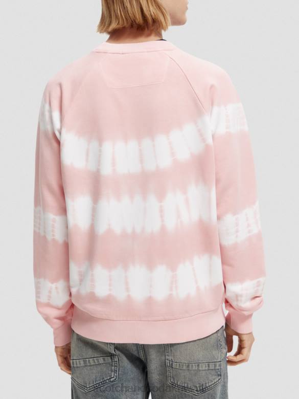 ملابس Scotch & Soda سترة مصبوغة بقصة مريحة وَردَة رجال N0V4545