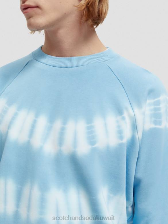 ملابس Scotch & Soda سترة مصبوغة بقصة مريحة سماء رجال N0V4546