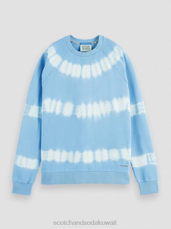 ملابس Scotch & Soda سترة مصبوغة بقصة مريحة سماء رجال N0V4546