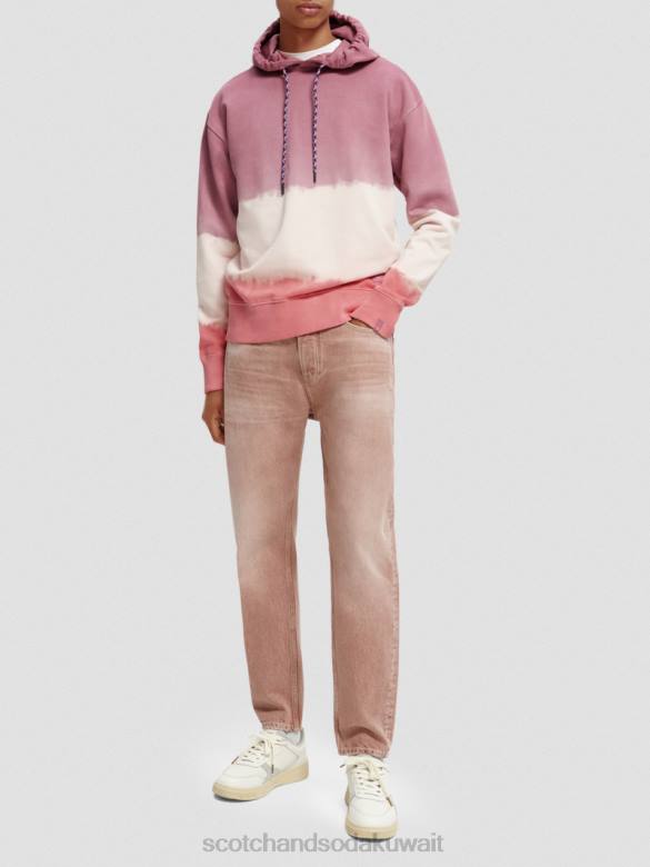 ملابس Scotch & Soda سترة بغطاء رأس مصبوغة من القطن العضوي التحرير والسرد د رجال N0V4550
