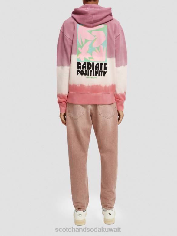 ملابس Scotch & Soda سترة بغطاء رأس مصبوغة من القطن العضوي التحرير والسرد د رجال N0V4550