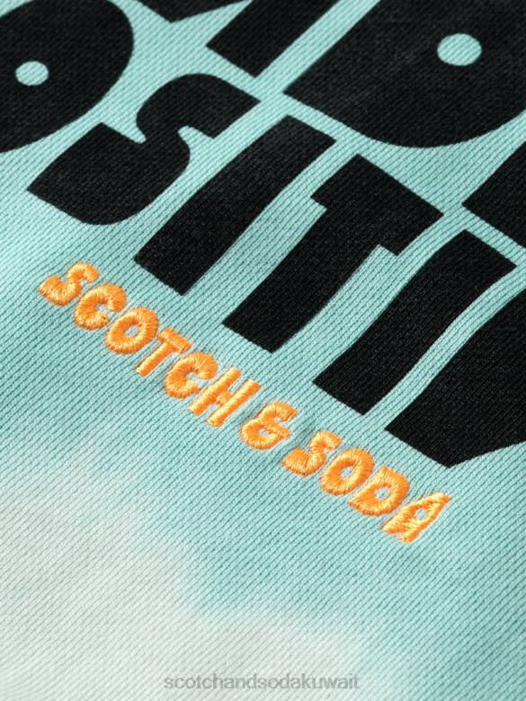 ملابس Scotch & Soda سترة بغطاء رأس مصبوغة من القطن العضوي التحرير والسرد ج رجال N0V4551