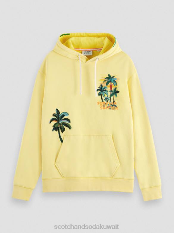 ملابس Scotch & Soda هوديي عمل فني مريح شروق الشمس رجال N0V4552
