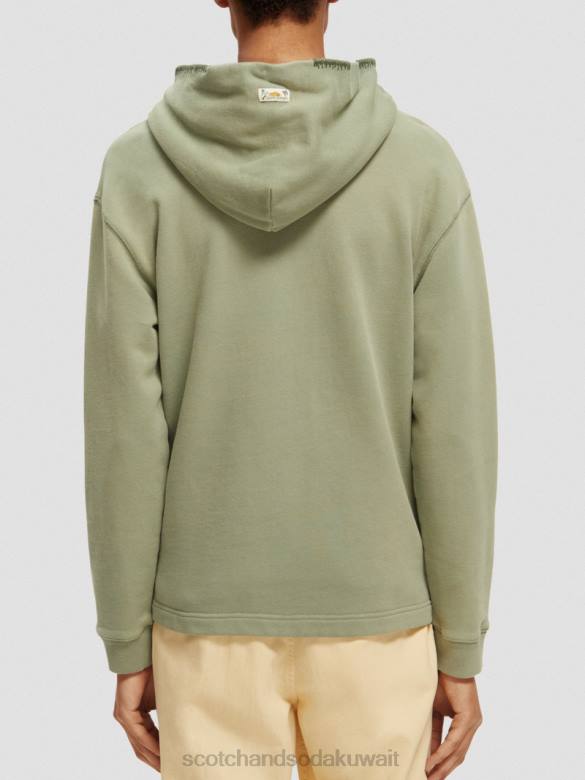 ملابس Scotch & Soda هوديي عمل فني مريح جيش رجال N0V4555