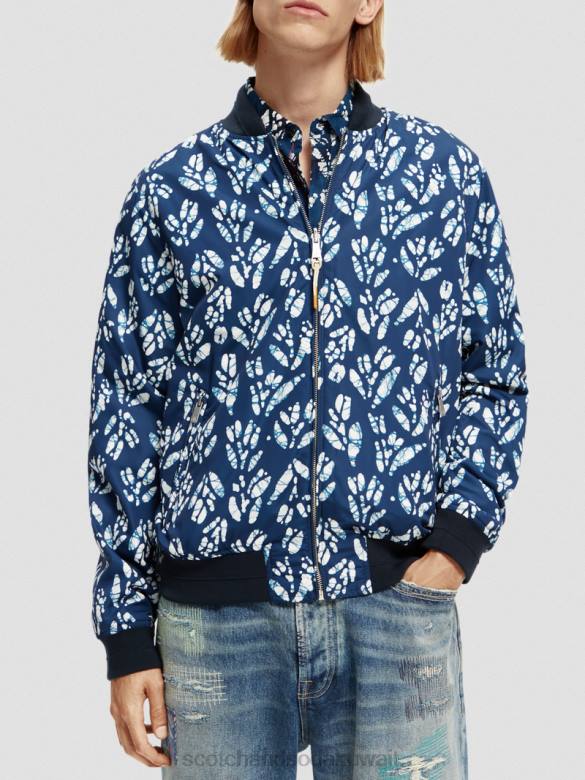 ملابس Scotch & Soda سترة بومبر مطبوعة ذات وجهين التحرير والسرد د رجال N0V4561