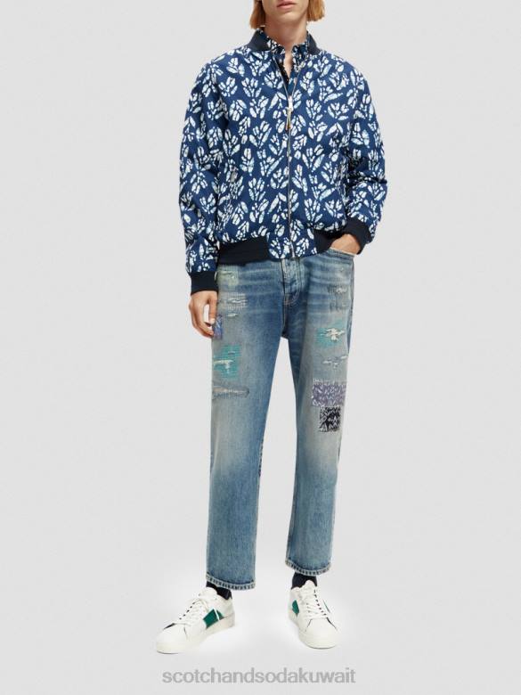 ملابس Scotch & Soda سترة بومبر مطبوعة ذات وجهين التحرير والسرد د رجال N0V4561