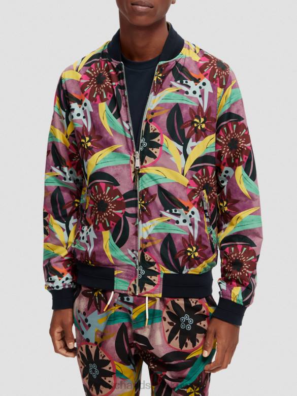 ملابس Scotch & Soda سترة بومبر مطبوعة ذات وجهين التحرير والسرد أ رجال N0V4562