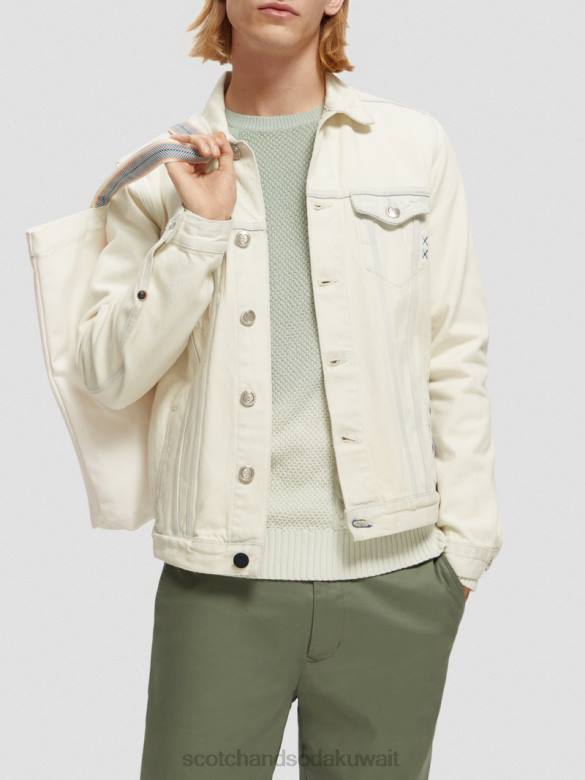 ملابس Scotch & Soda سترة سائق الشاحنة الدنيم لمسة من اللون الأزرق رجال N0V4566