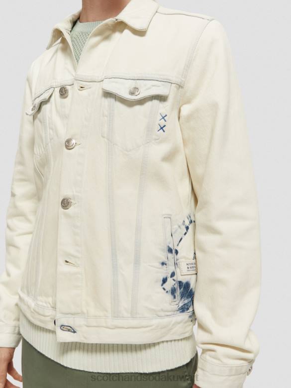 ملابس Scotch & Soda سترة سائق الشاحنة الدنيم لمسة من اللون الأزرق رجال N0V4566