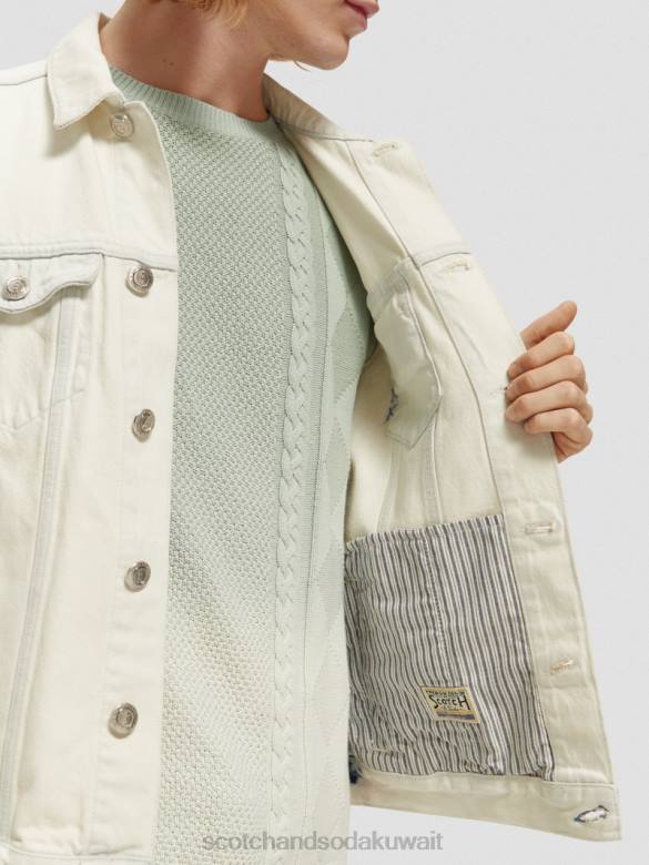 ملابس Scotch & Soda سترة سائق الشاحنة الدنيم لمسة من اللون الأزرق رجال N0V4566