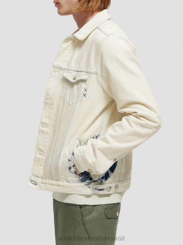 ملابس Scotch & Soda سترة سائق الشاحنة الدنيم لمسة من اللون الأزرق رجال N0V4566