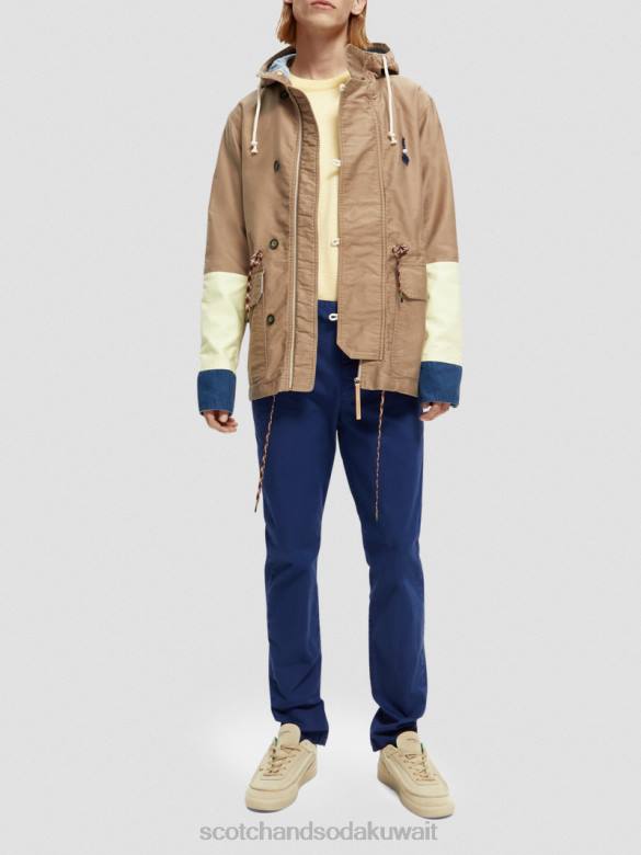 ملابس Scotch & Soda سترة من القطن العضوي بألوان متباينة التحرير والسرد أ رجال N0V4567