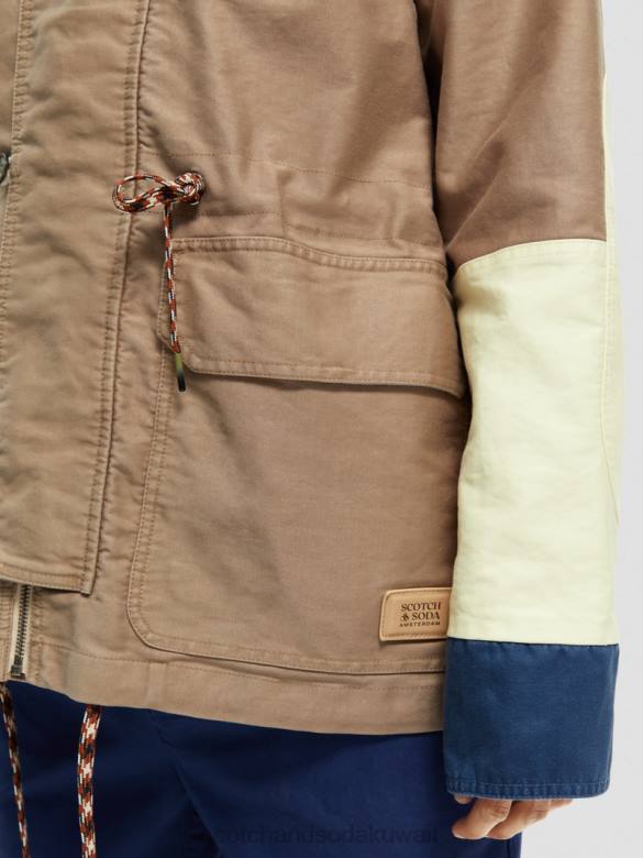 ملابس Scotch & Soda سترة من القطن العضوي بألوان متباينة التحرير والسرد أ رجال N0V4567