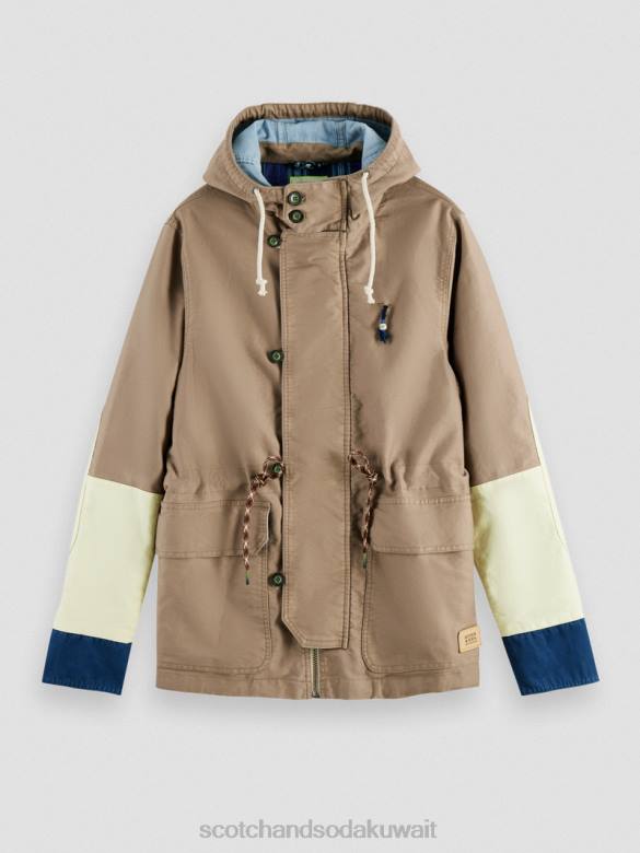 ملابس Scotch & Soda سترة من القطن العضوي بألوان متباينة التحرير والسرد أ رجال N0V4567