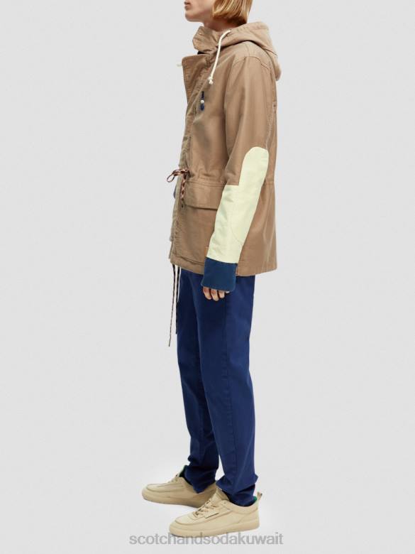 ملابس Scotch & Soda سترة من القطن العضوي بألوان متباينة التحرير والسرد أ رجال N0V4567