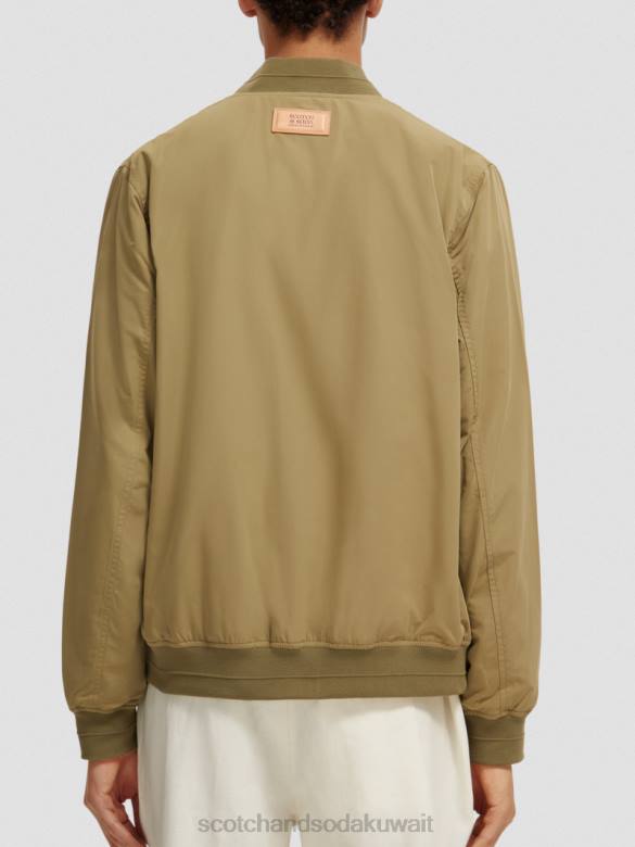 ملابس Scotch & Soda سترة بومبر ذات وجهين الكاكي رجال N0V4574