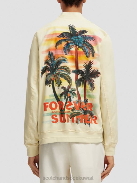 ملابس Scotch & Soda سترة بومبر ذات وجهين الكاكي رجال N0V4574