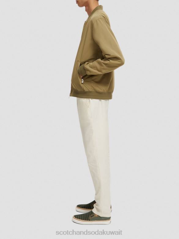 ملابس Scotch & Soda سترة بومبر ذات وجهين الكاكي رجال N0V4574