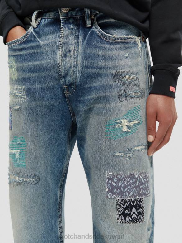 ملابس Scotch & Soda جينز ستراند الفاخر فائق الراحة الجرونج الجديد رجال N0V4578