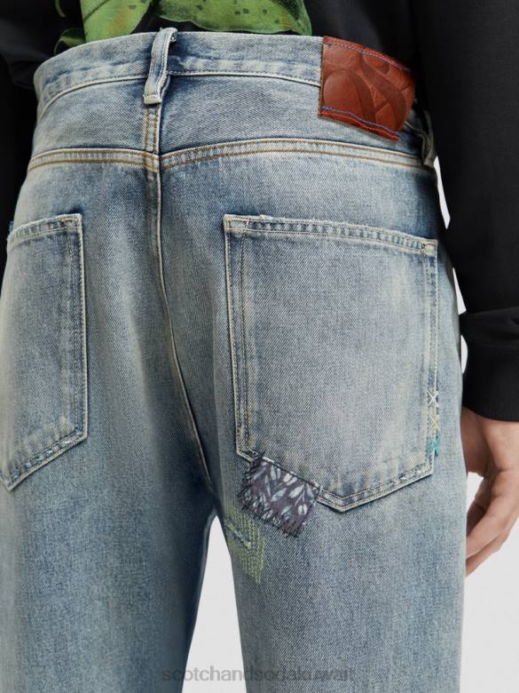 ملابس Scotch & Soda جينز ستراند الفاخر فائق الراحة الجرونج الجديد رجال N0V4578