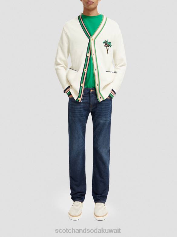 ملابس Scotch & Soda رالستون جينز عادي بقصة ضيقة قطرة المطر مظلمة رجال N0V4579