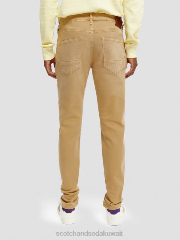 ملابس Scotch & Soda الجينز المصبوغ ذو المقاس النحيف للغاية رمل رجال N0V4580