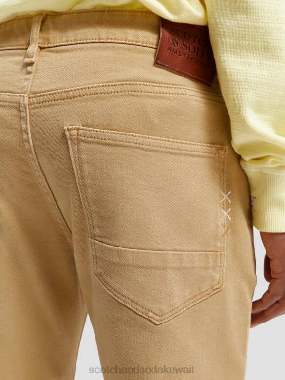 ملابس Scotch & Soda الجينز المصبوغ ذو المقاس النحيف للغاية رمل رجال N0V4580