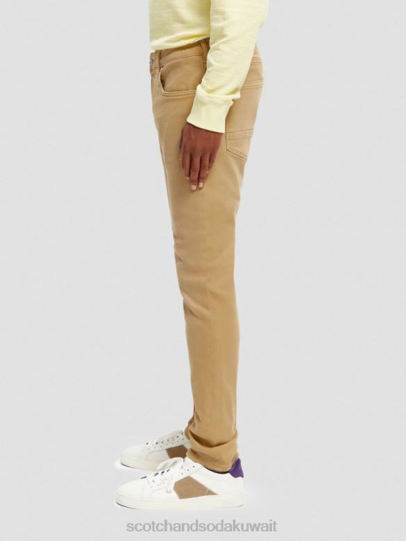 ملابس Scotch & Soda الجينز المصبوغ ذو المقاس النحيف للغاية رمل رجال N0V4580