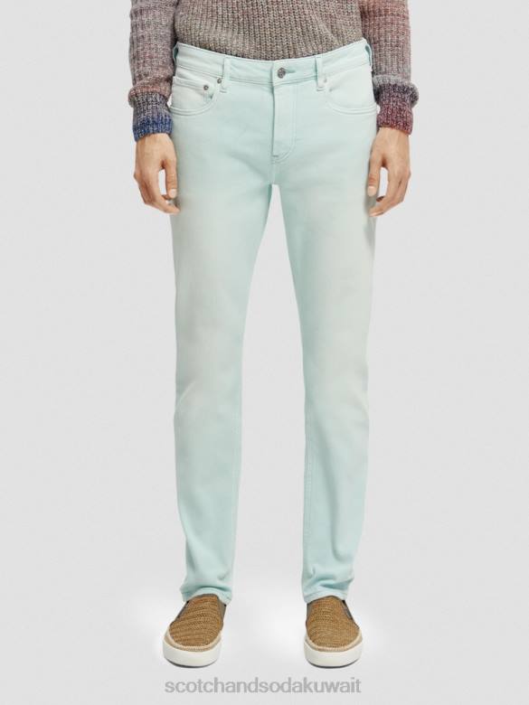 ملابس Scotch & Soda الجينز المصبوغ ذو المقاس النحيف للغاية نعناع رجال N0V4583