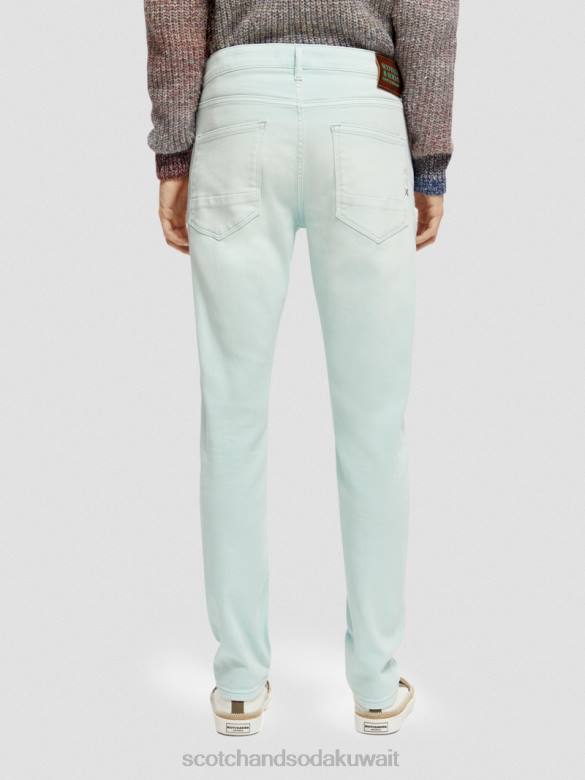 ملابس Scotch & Soda الجينز المصبوغ ذو المقاس النحيف للغاية نعناع رجال N0V4583