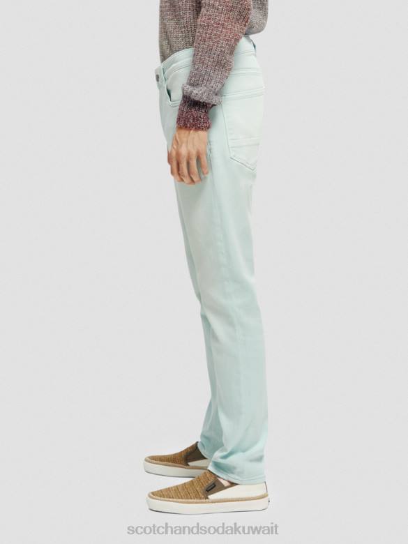 ملابس Scotch & Soda الجينز المصبوغ ذو المقاس النحيف للغاية نعناع رجال N0V4583