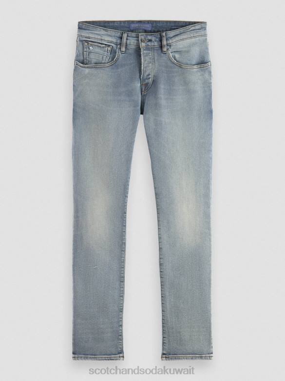 ملابس Scotch & Soda جينز رالستون العادي ذو المقاس النحيف الطنانة الأولى رجال N0V4587