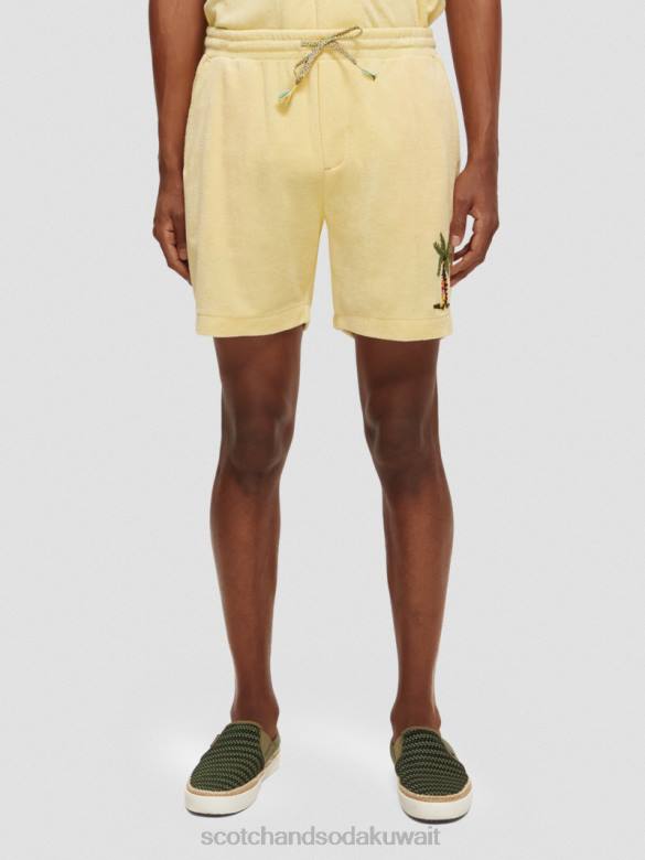 ملابس Scotch & Soda شورت برمودا منشفة مطرزة موز رجال N0V4591