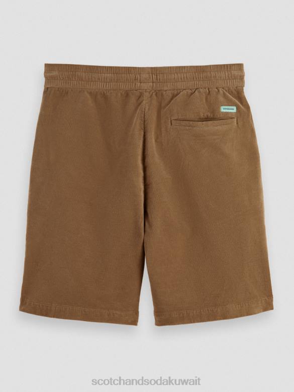 ملابس Scotch & Soda شورت من القطن العضوي ذو قصة مريحة الكاكي رجال N0V4594