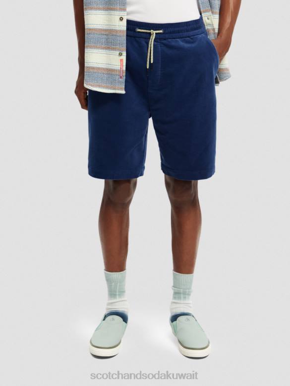 ملابس Scotch & Soda شورت من القطن العضوي ذو قصة مريحة البحرية رجال N0V4596