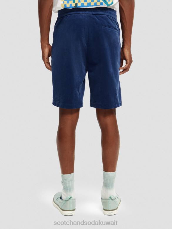 ملابس Scotch & Soda شورت من القطن العضوي ذو قصة مريحة البحرية رجال N0V4596