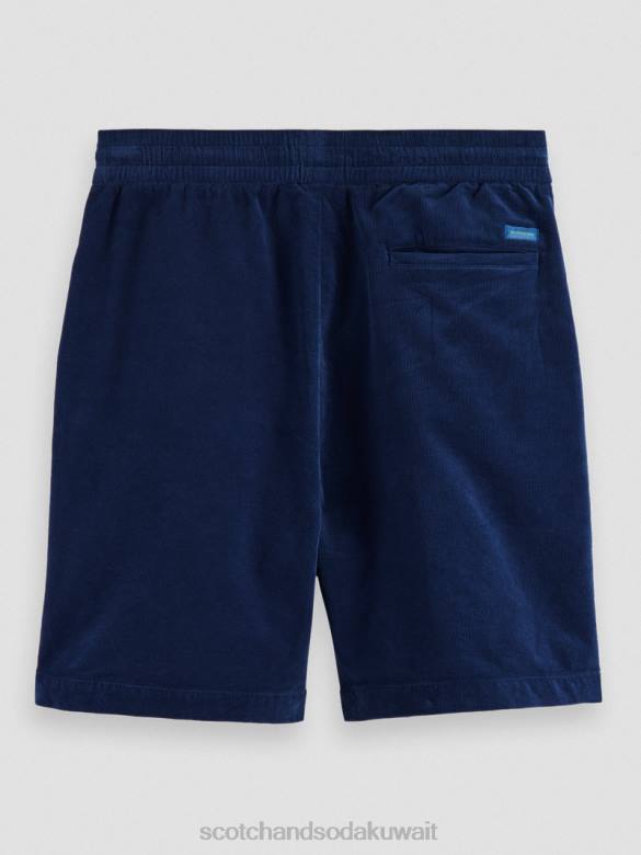 ملابس Scotch & Soda شورت من القطن العضوي ذو قصة مريحة البحرية رجال N0V4596