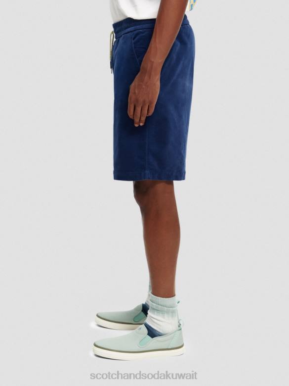 ملابس Scotch & Soda شورت من القطن العضوي ذو قصة مريحة البحرية رجال N0V4596
