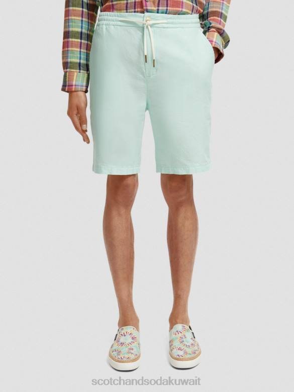 ملابس Scotch & Soda شورت برمودا من مزيج الكتان المفضل خليج رجال N0V4604