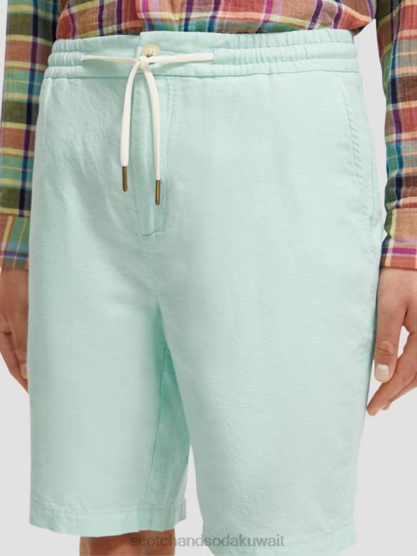 ملابس Scotch & Soda شورت برمودا من مزيج الكتان المفضل خليج رجال N0V4604